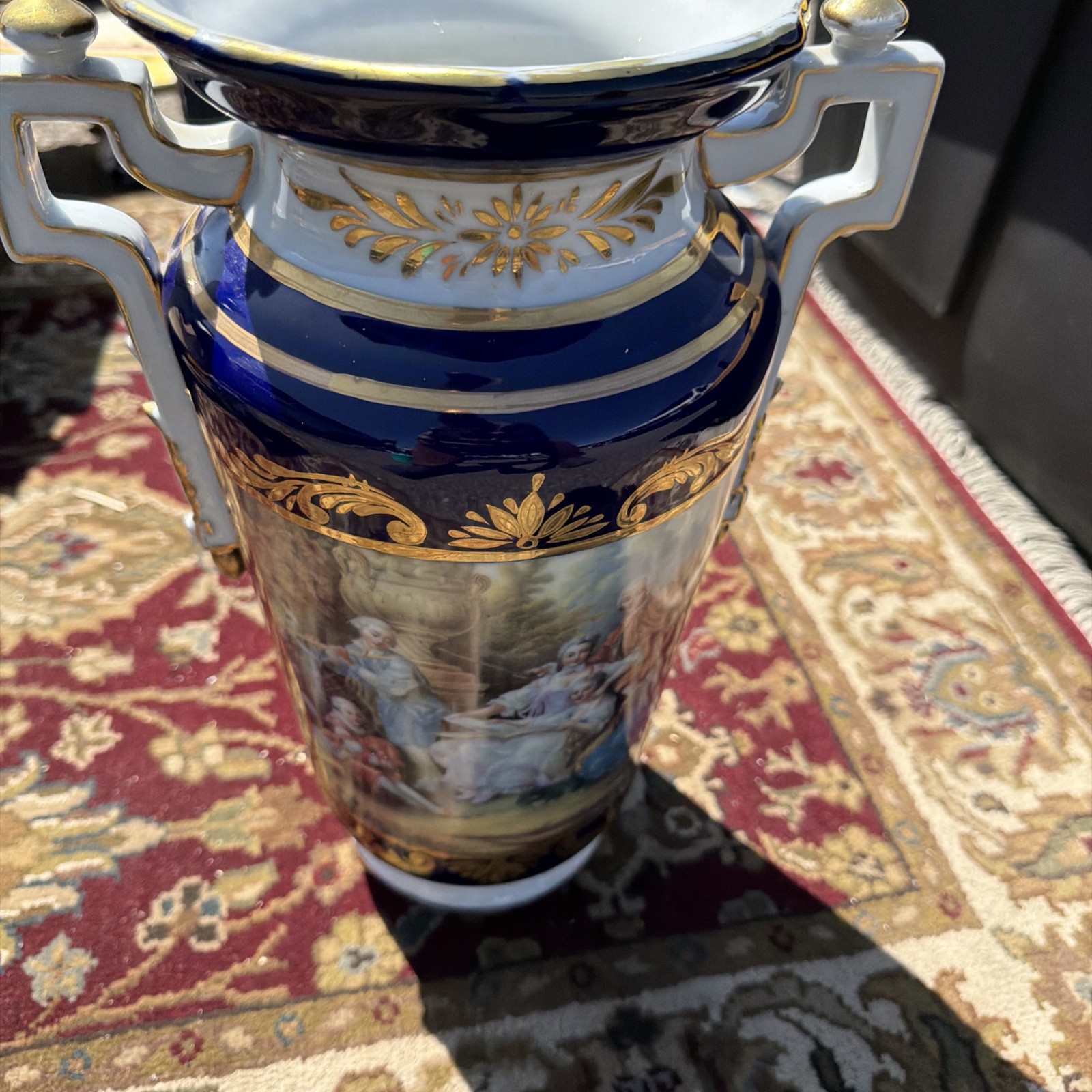 Dresden Antique Porcelain Vase 14 inches tall beautiful 👍