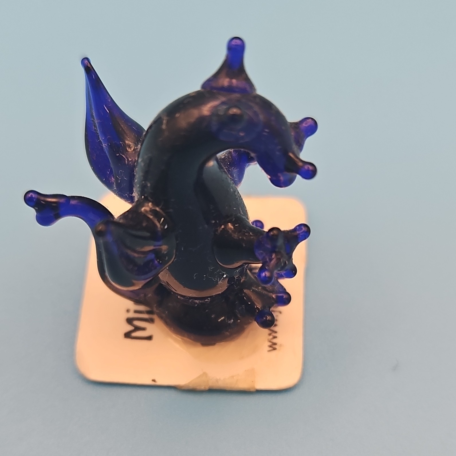 JACO Minikins Blue Glass Dragon Figurine Decorative Animal Theme Glass Decor