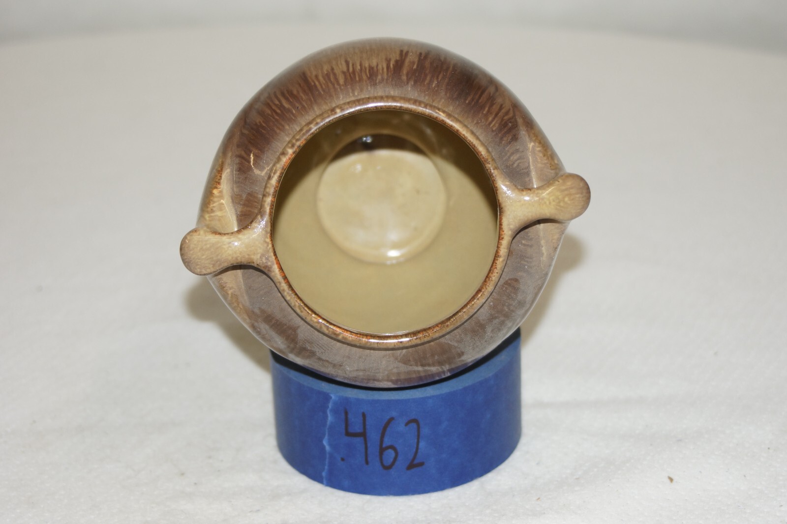 Brown and Cream Two-Handled Vase