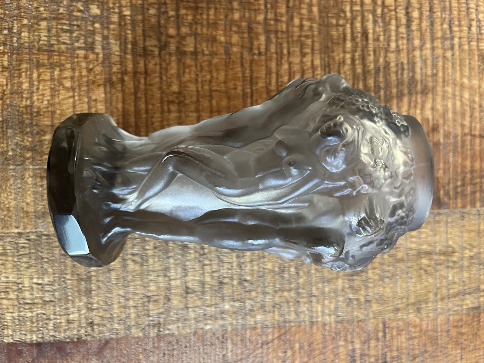 Vintage Rare Black Ash Color Version Desna Vintage Nude Nymphs Vase 5”