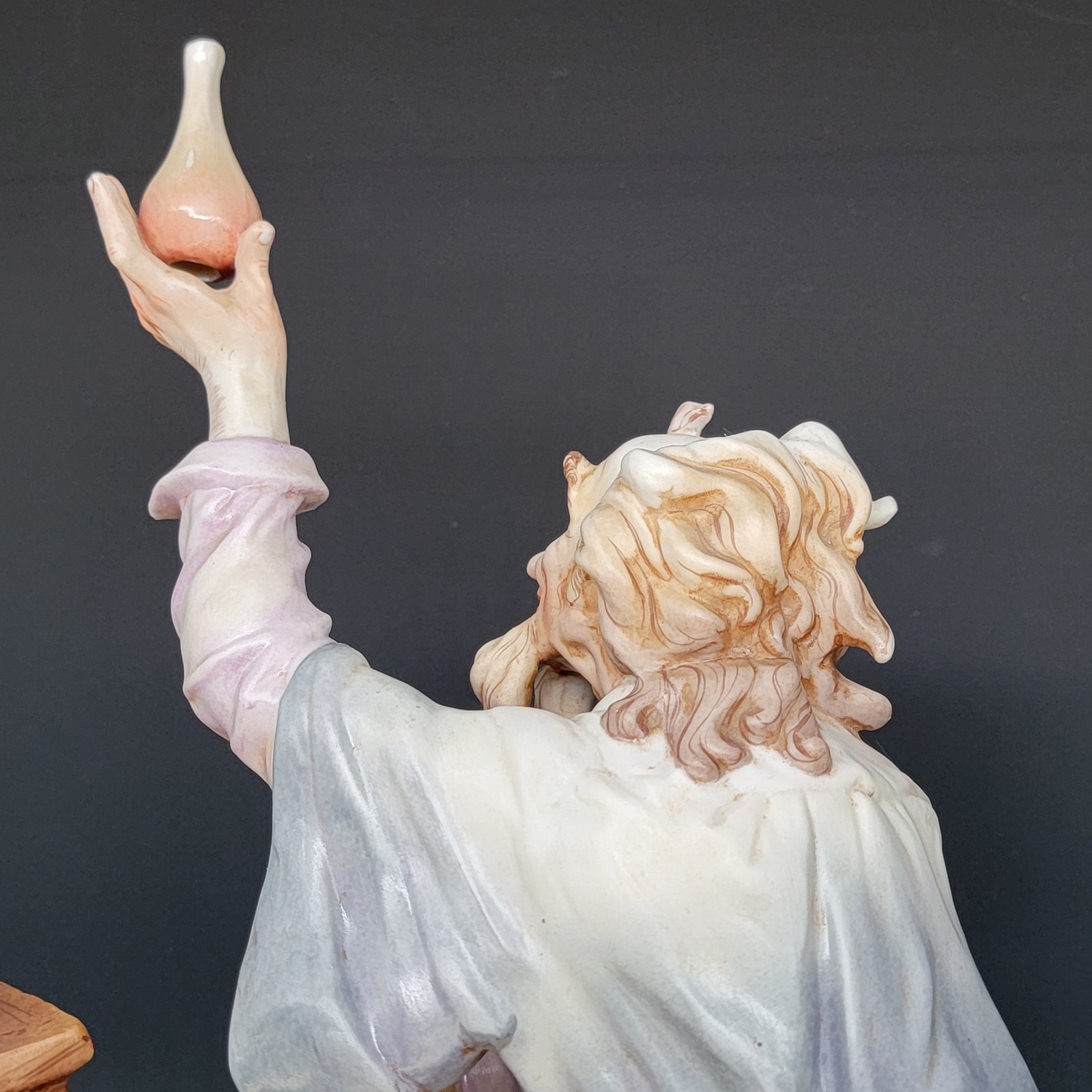 Vtg “The Alchemist Of Capodimonte” Porcelain Figurine Italy Large 17″ READ