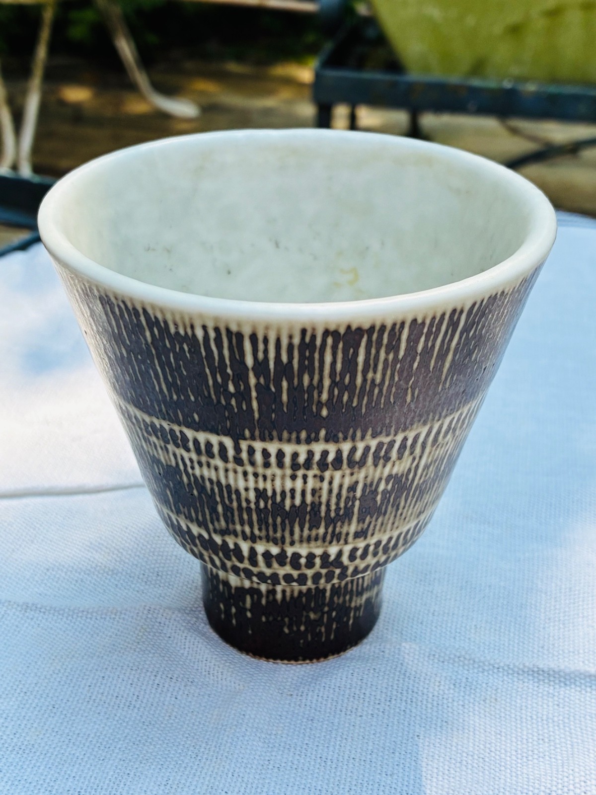 Vtg RORSTRAND Mid Century Modern Bowl HERTHA BENGTSON Sweden Pot Porcelain