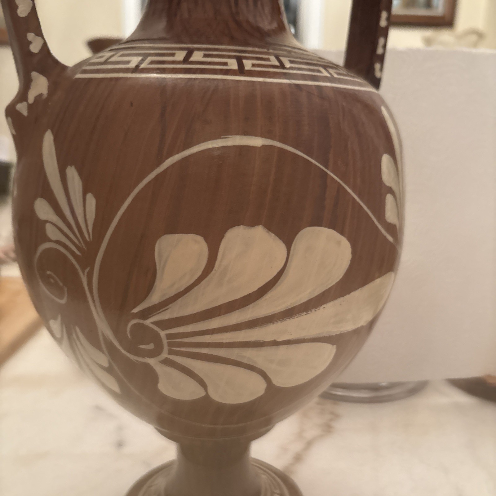 Vintage Mid Century Greek Amphora Pottery Vase Olympic Games 1968 15/8 Inch Tall