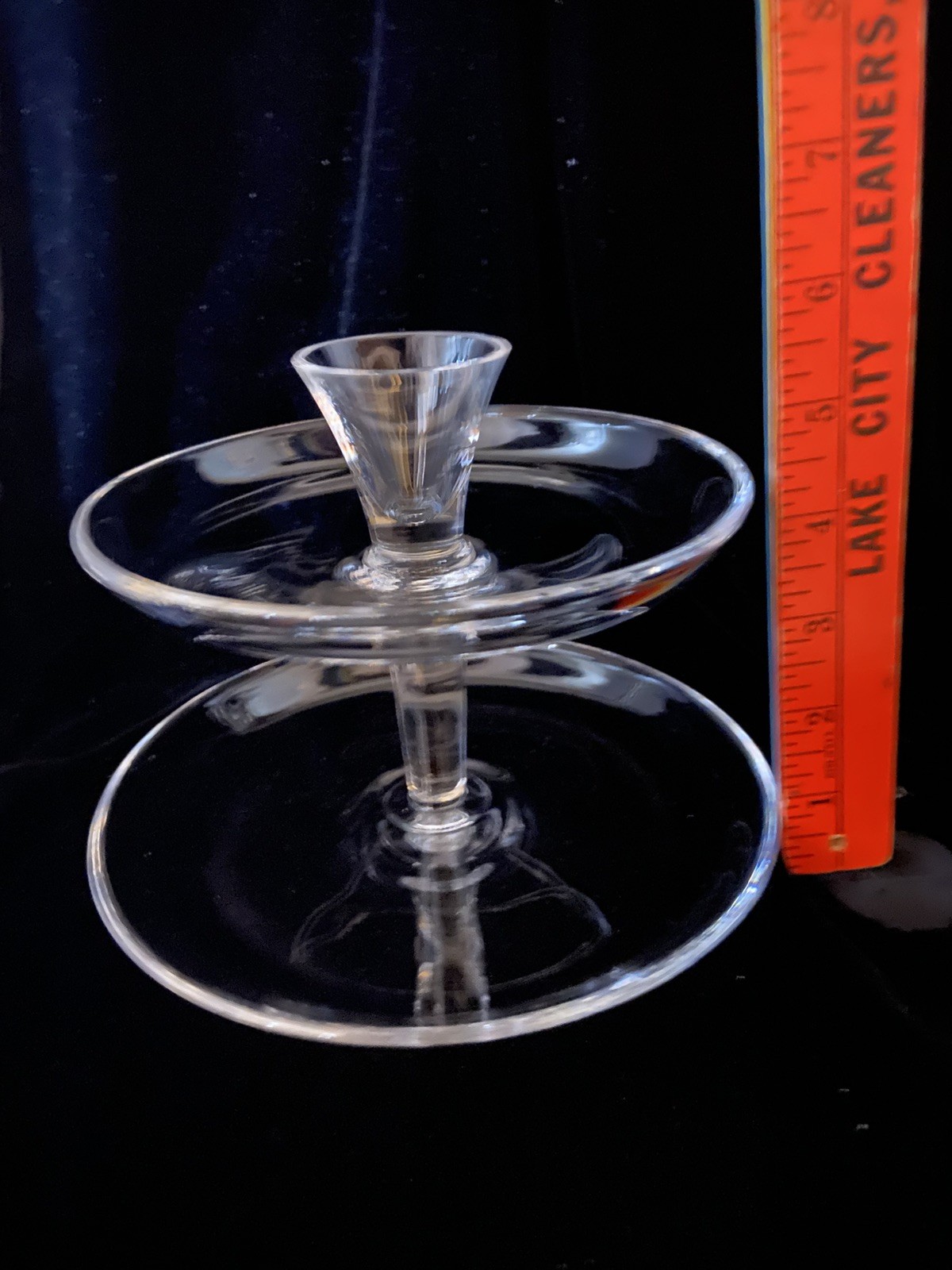 Vintage/William Sonoma (??) Glass 2 Tier Server For Tidbits/Toothpicks