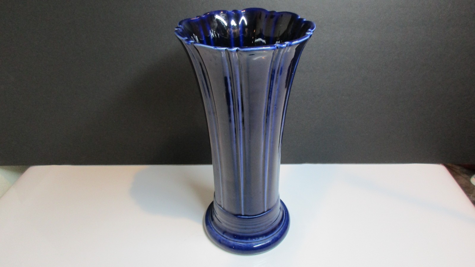 Fiesta Blue Cobalt 9.75″ H ,Vase from 1996