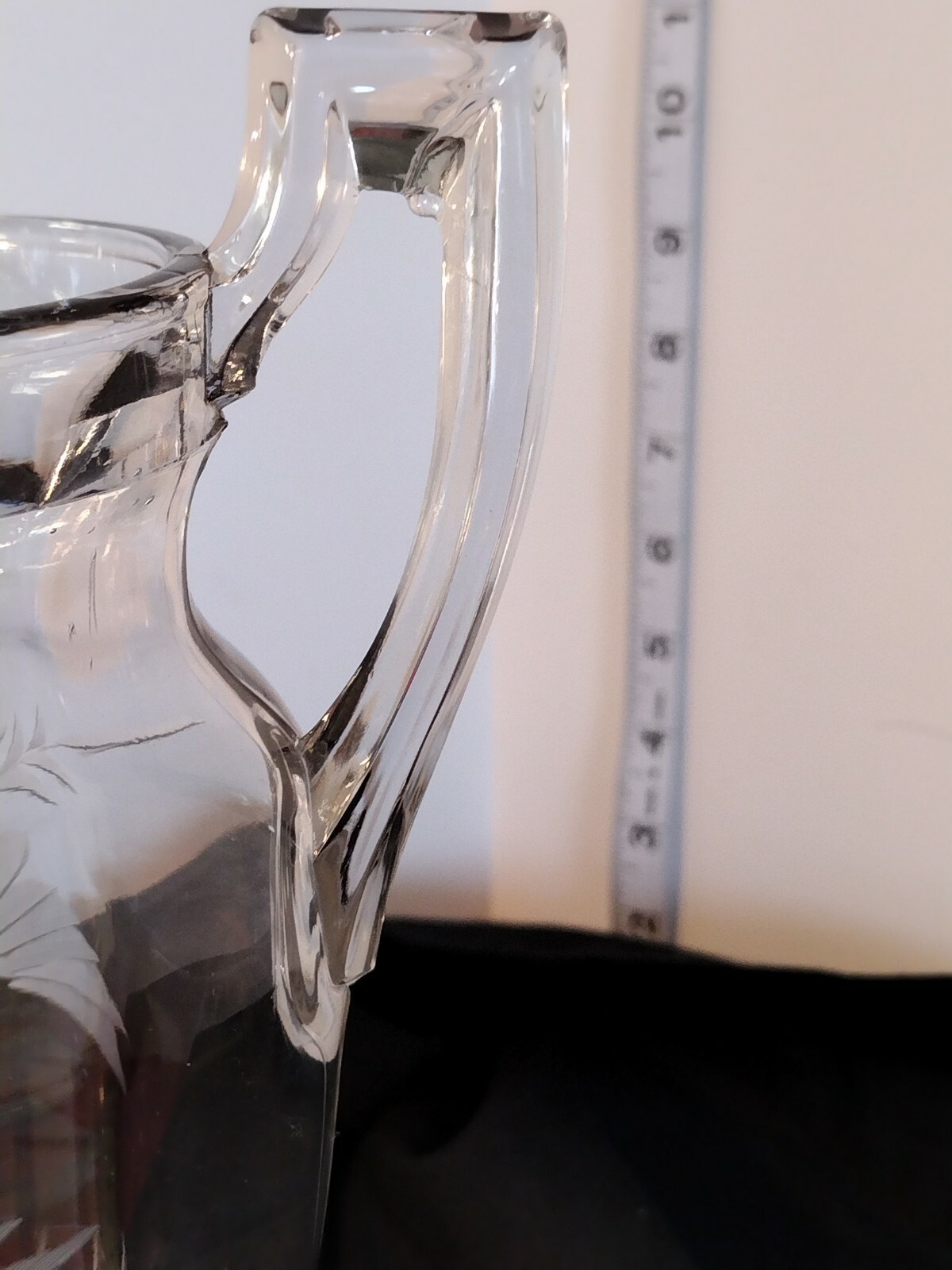 Tiffin Glass Wheat And Palm Etched Trophy Urn Vase