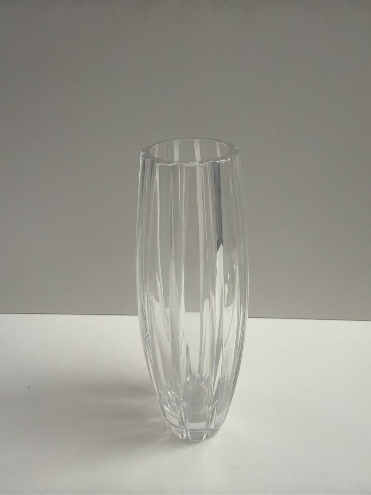 SIGNED WATERFORD MARQUIS COLLECTION 7″ TALL CRYSTAL GLASS FLOWER VASE BUD VASE