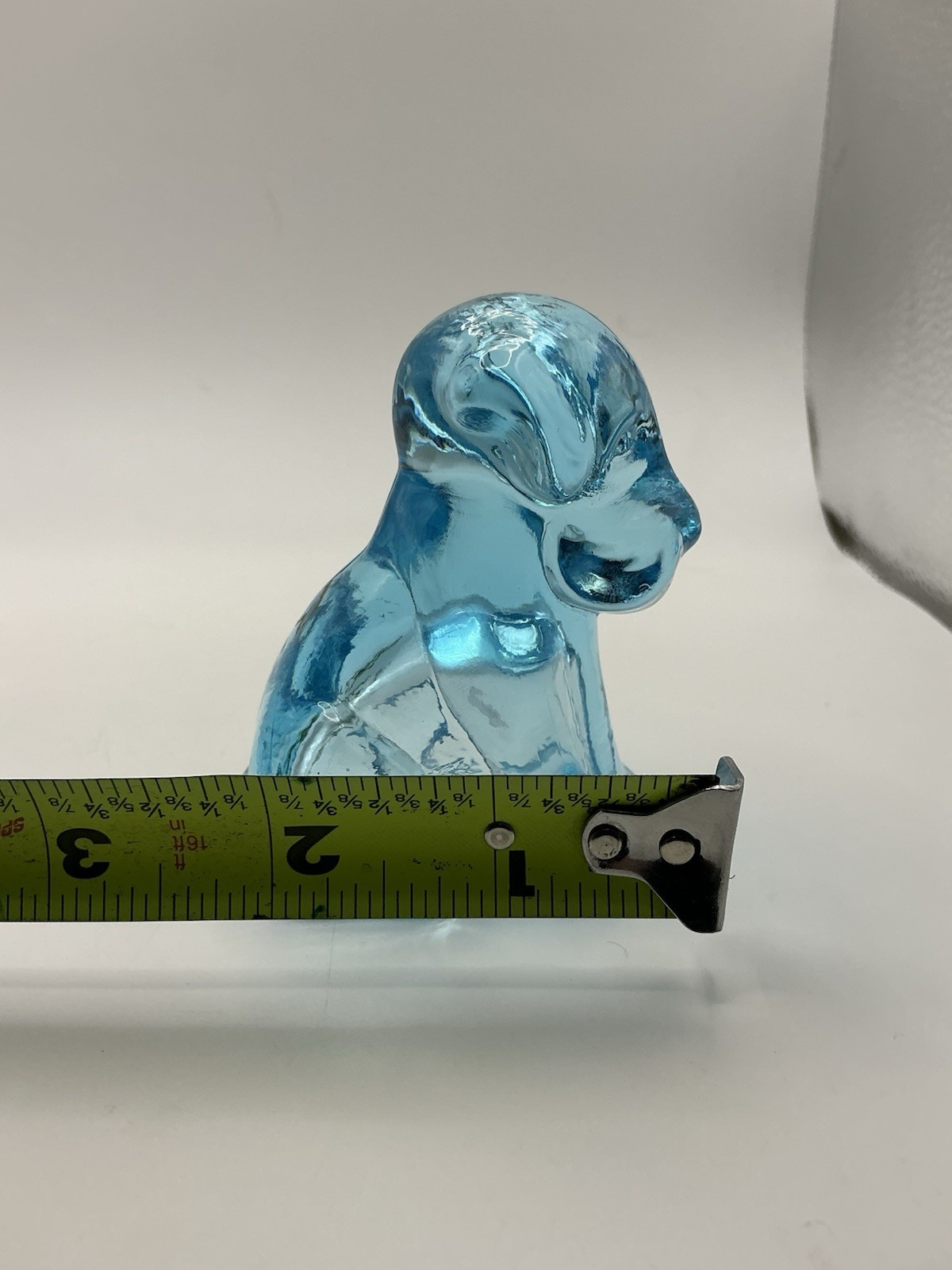 Boyd’s Crystal Art Glass Signed Bernard Boyd POOCHE the DOG ALICE BLUE ?