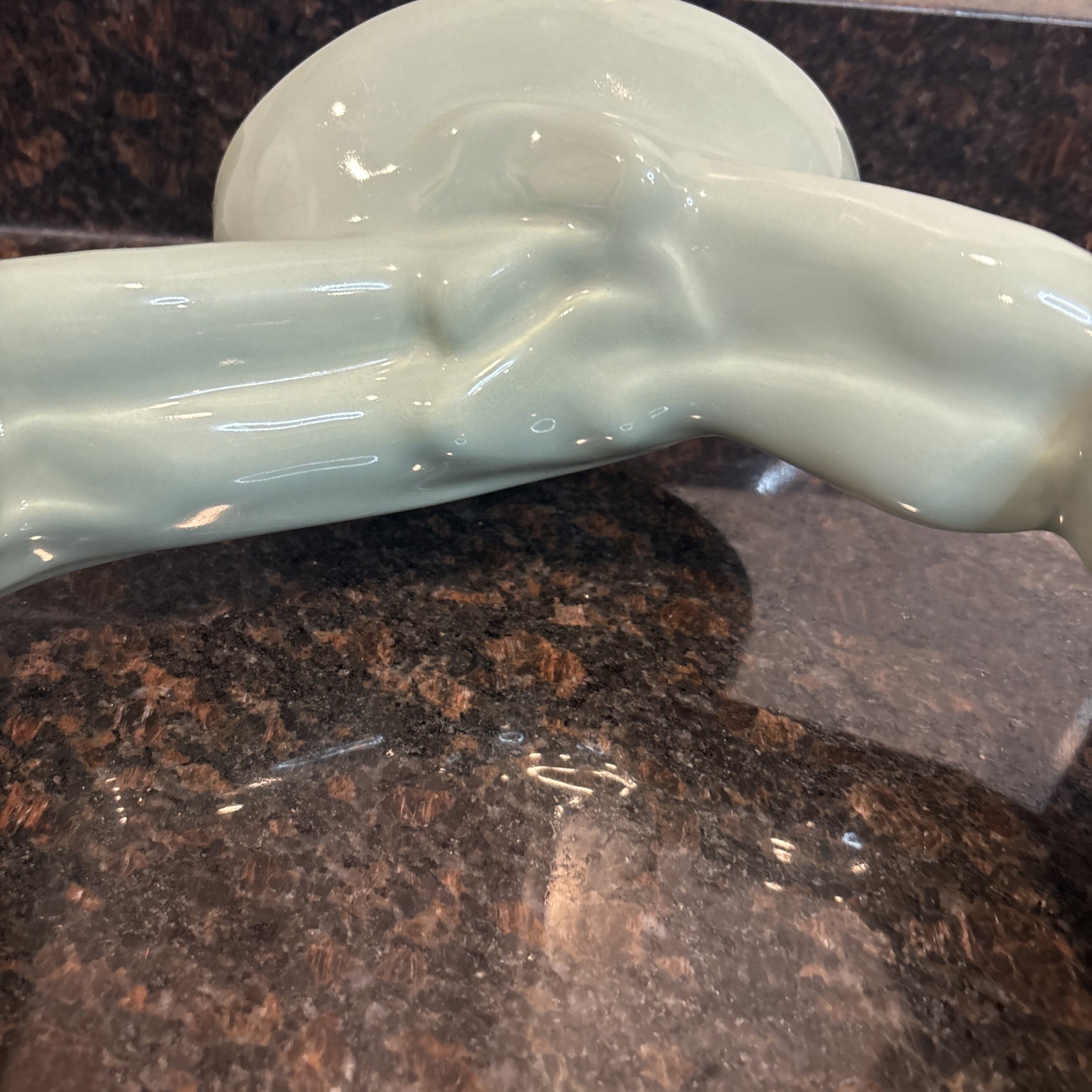 Haeger USA Infinity Circle of Love #6037 Vintage Powder Blue Sculpture GC 14.5”