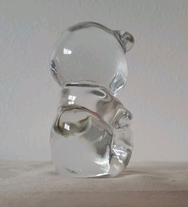 Fenton Art Glass Bear Paperweight Vintage 3.25 Inch