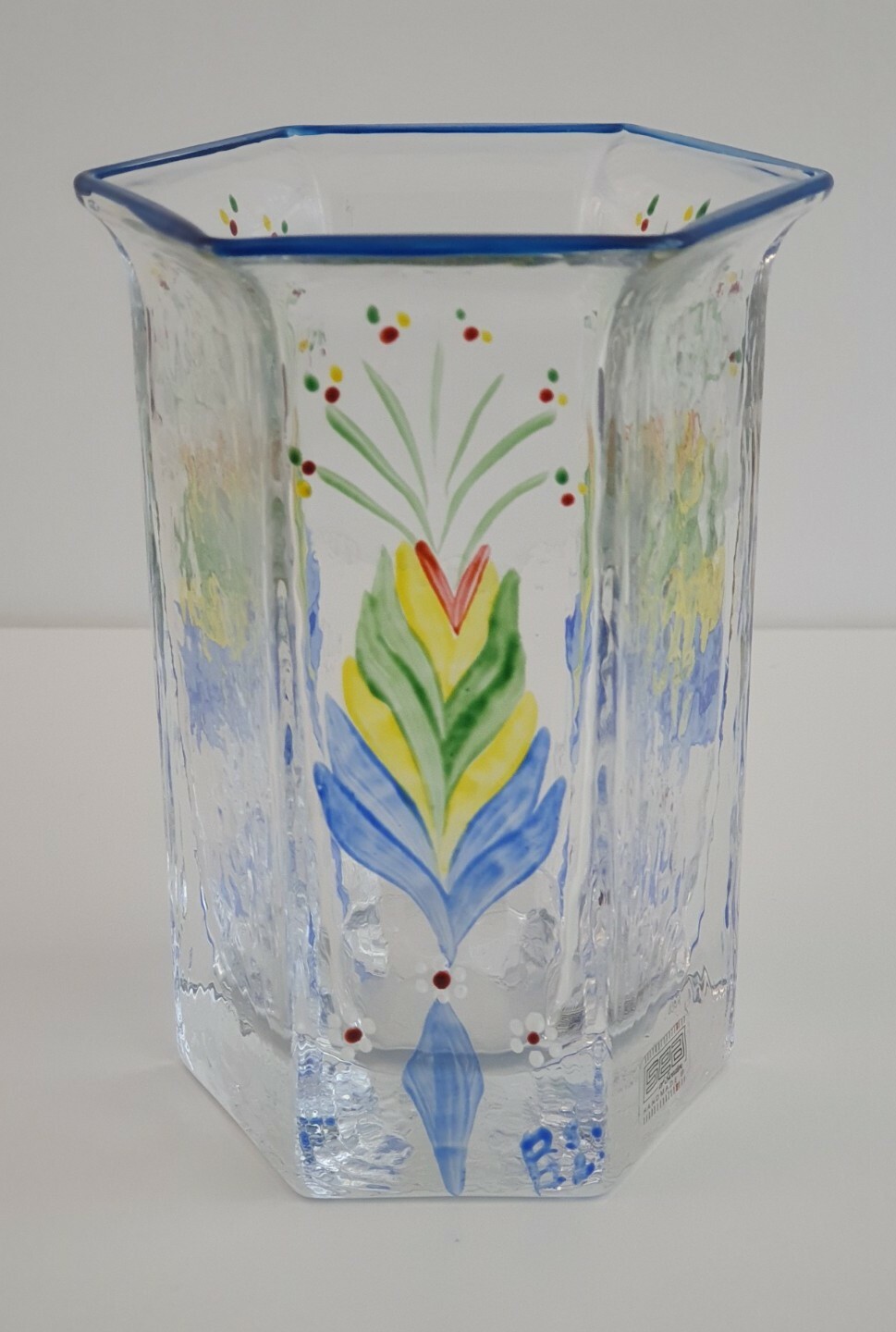 🔶️VINTAGE SEA SWEDEN RUNE STRAND KOSTA BODA ART GLASS VASE MCM DANISH MODERN