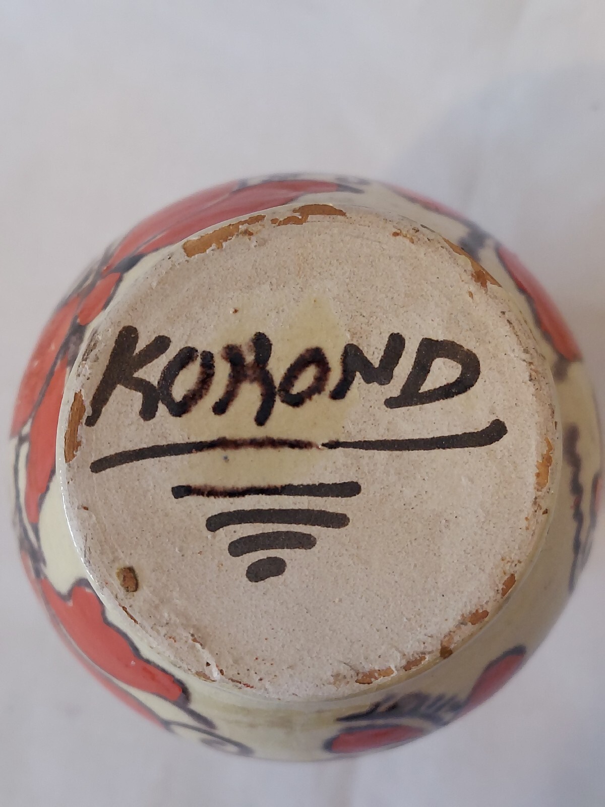 Korond Pottery Vase Handpainted Romania