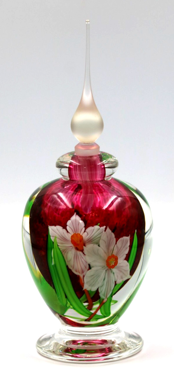 NOS Elegant MAYAUEL WARD Scent PERFUME Art Glass Studio Paperweight BOTTLE