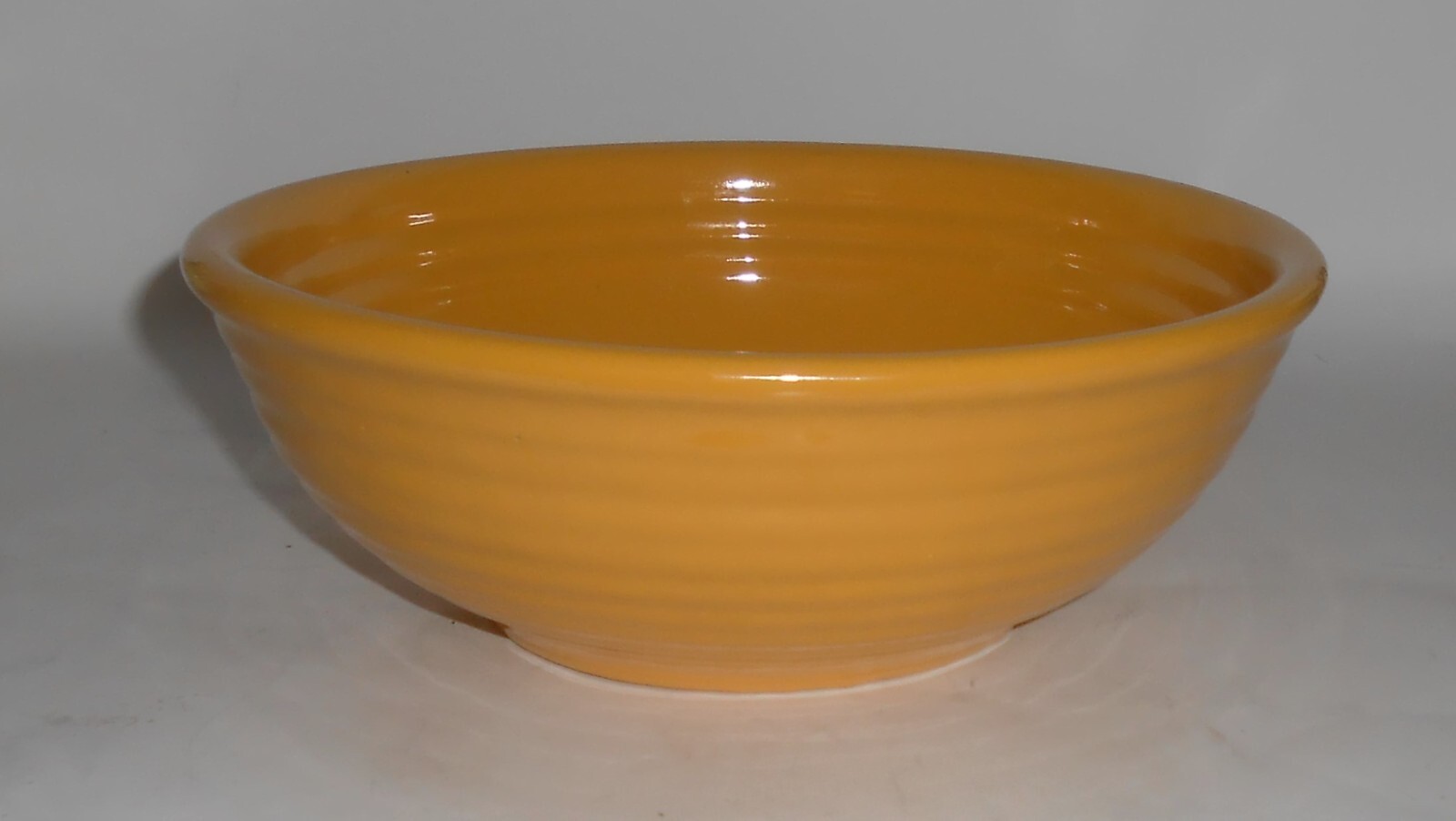 Vintage Bauer Pottery Ring Ware #8 Yellow Nappy Bowl
