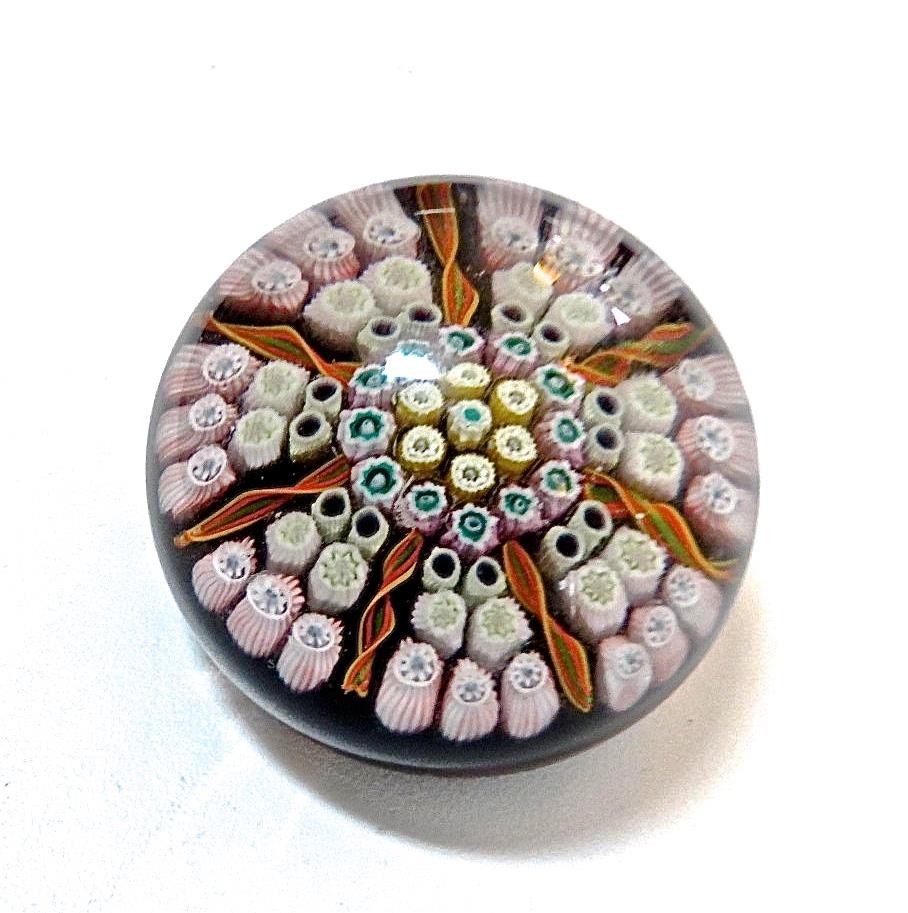 Antique Murano Art Glass Millefiori Paperweight 2 1/4 inch Little Gem