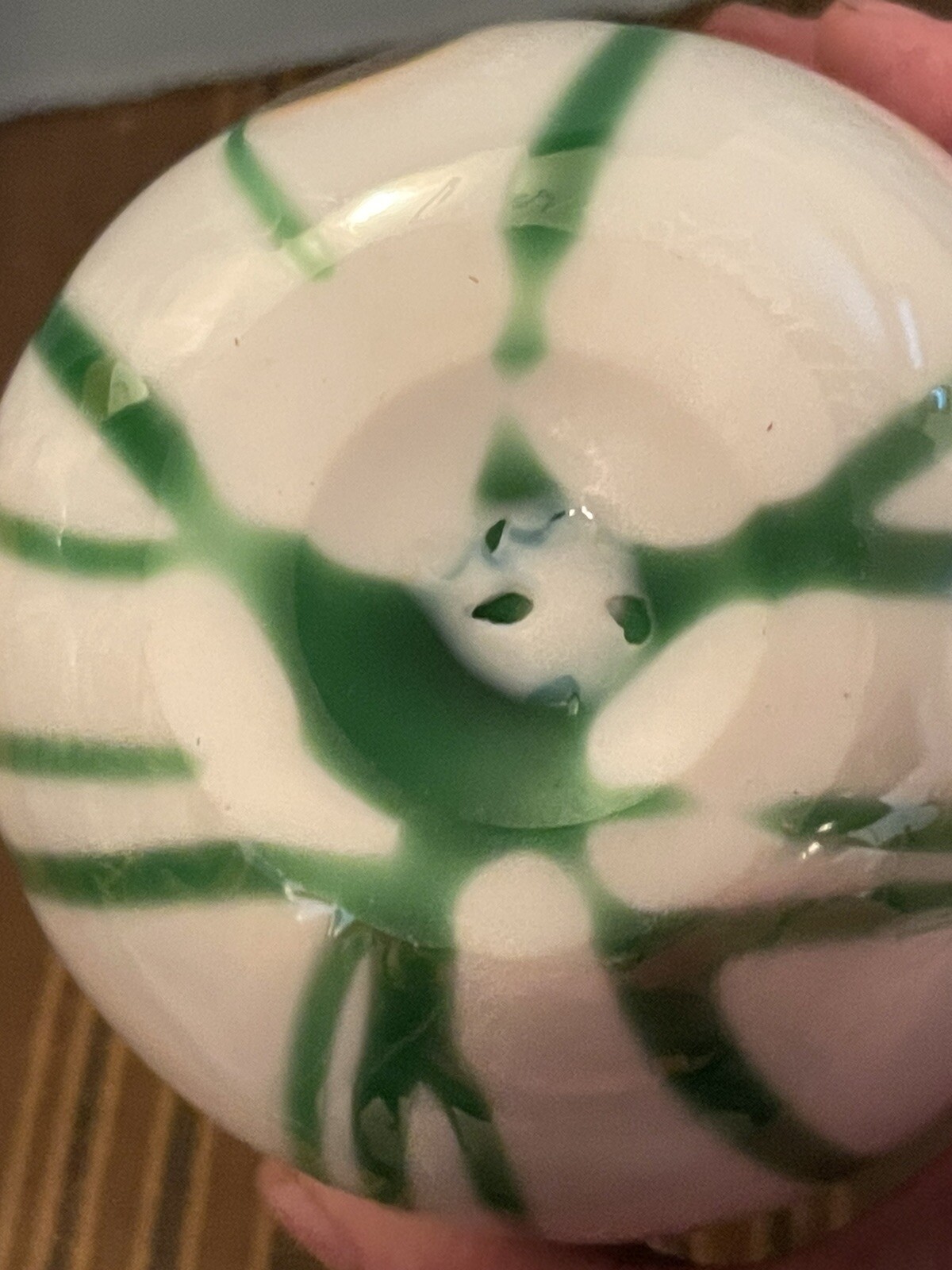 Signed CHARLES LOTTON Early Opal Hearts Flowers & Vine 1977 Art Glass Vase 8.5”