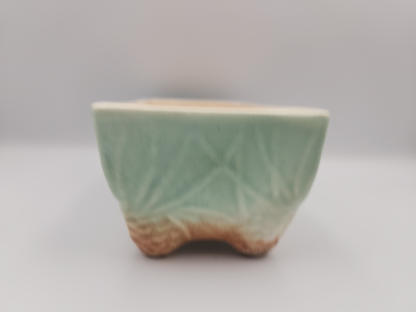 Vintage McCoy Rustic Line Pottery Pine Cone Window Box Planter ~7 3/4” X 4” X 3”