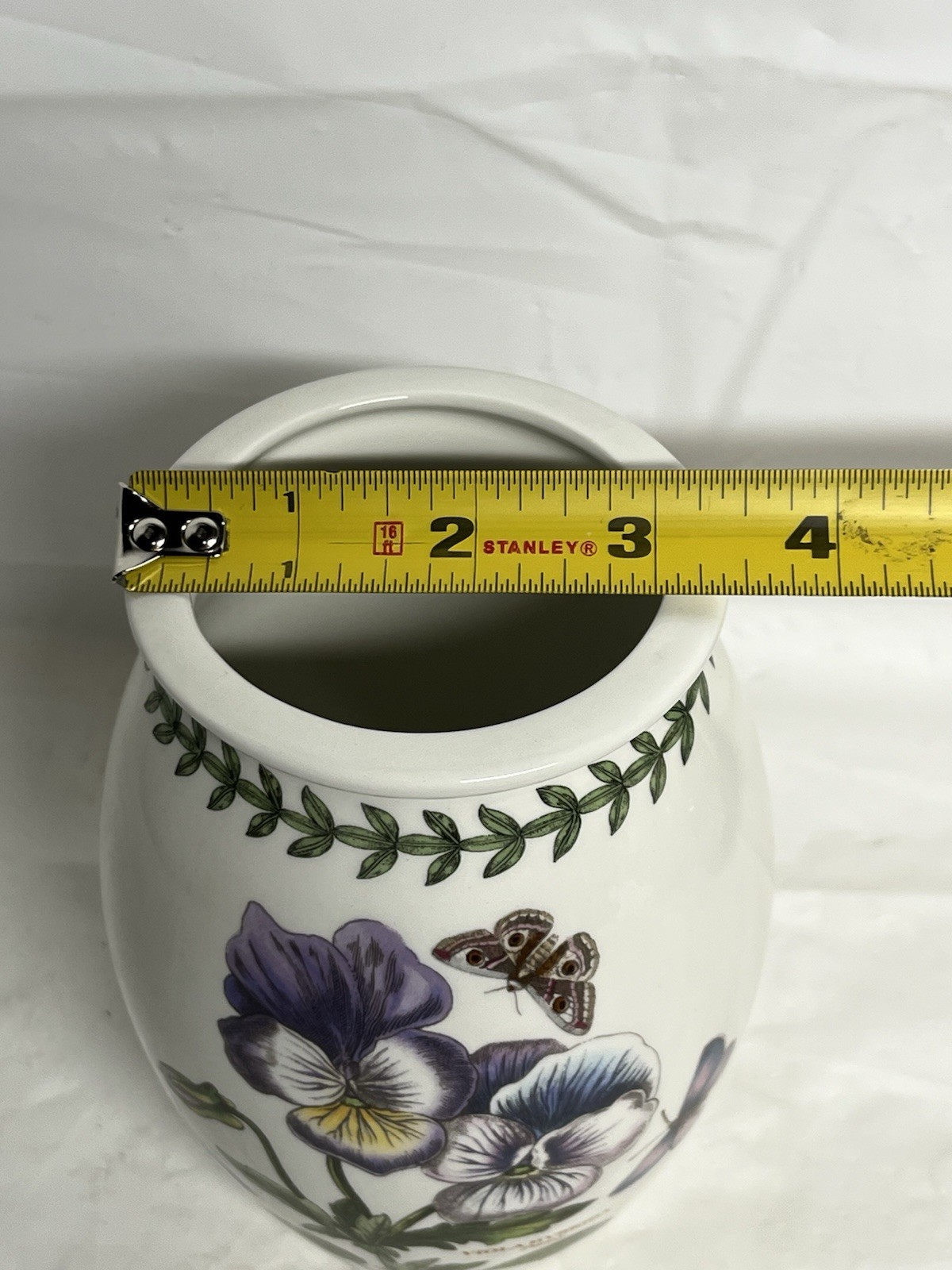 Portmeirion Botanic Garden Viola Hybrida Pansy Medium Vase 6 1/4″ Williams-Ellis