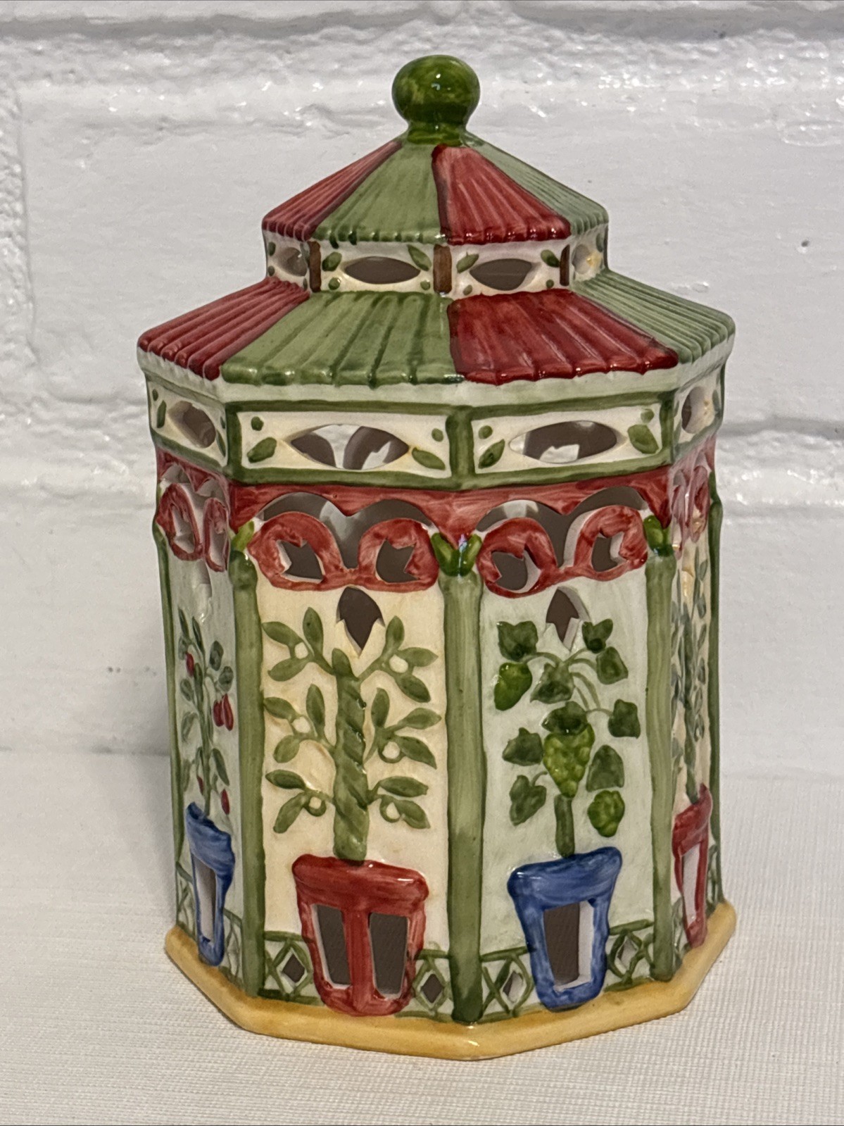 VTG Villeroy & Boch Spring/Summer Garden Gazebo Tea Light Candle Holder NEW