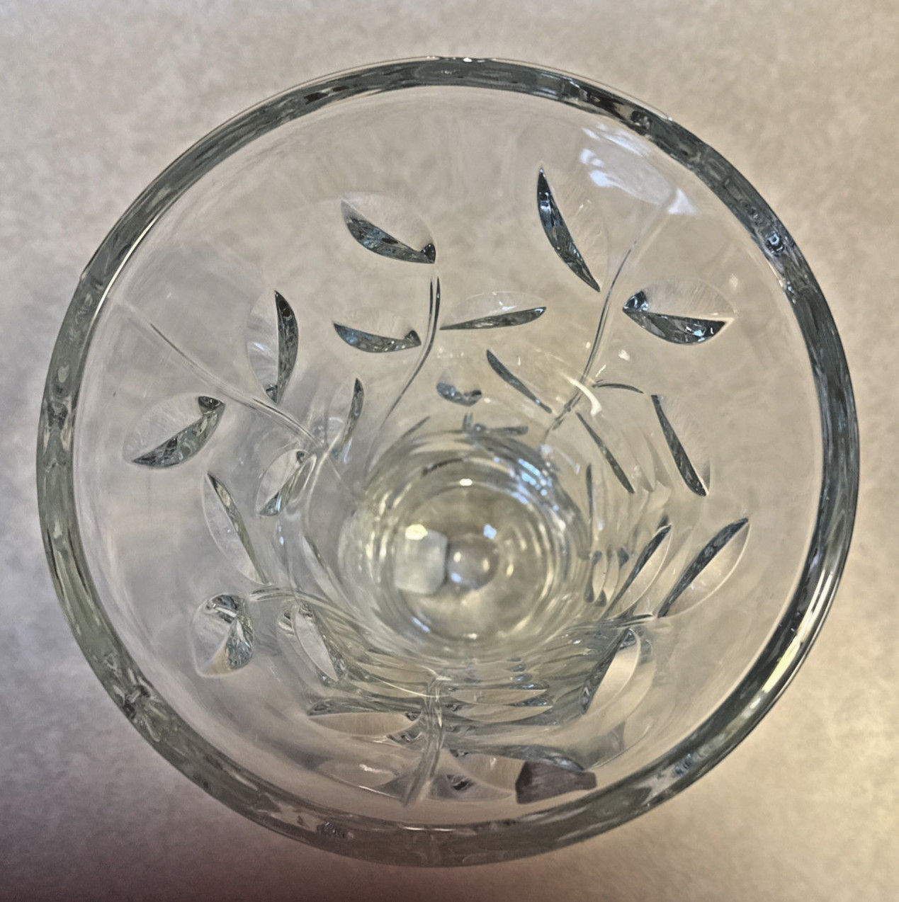 RCR Royal Crystal Rock Laurus Clear Lead Vase Made in Italy 11.75″ Tall