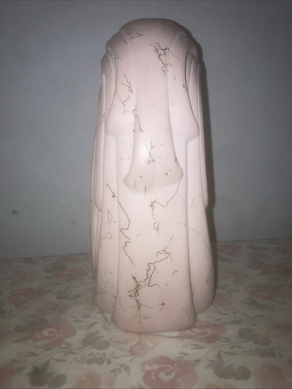 Vintage Ceramic Sculpture Woman Of The Wind Pink 14”H 10” W E-25