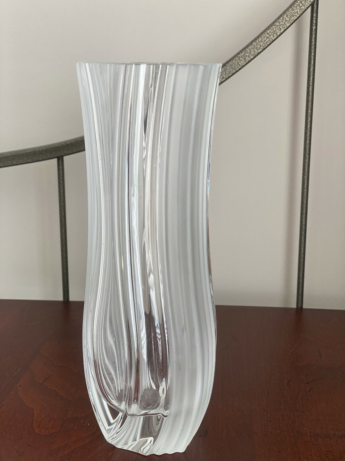 HOYA Japan Art Glass Crystal VASE Clear