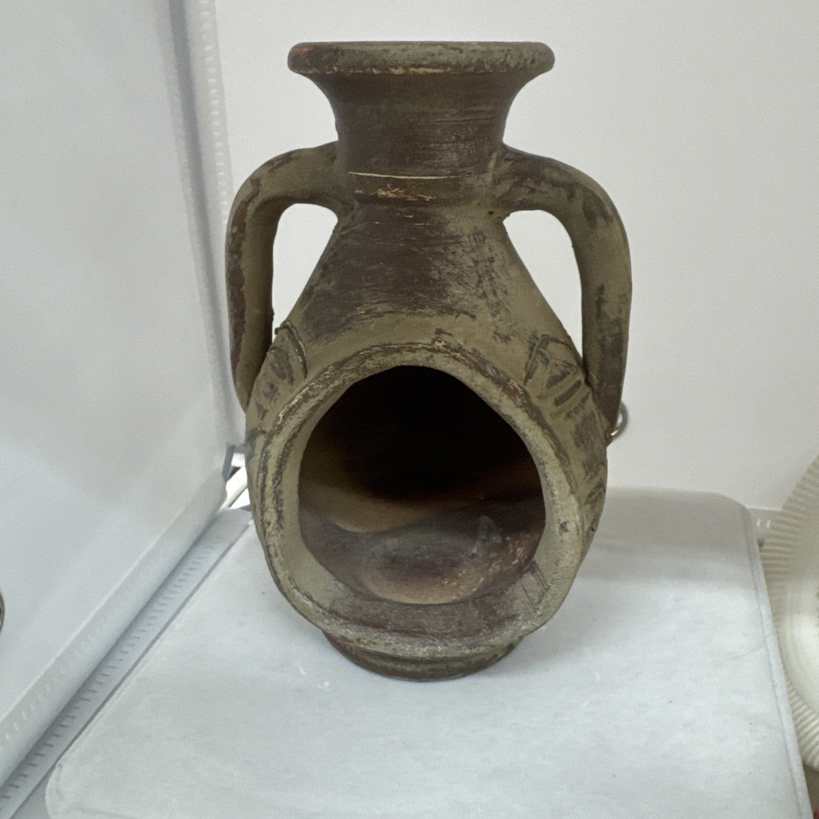 Clay Tabletop Chimney 6″ Incense Holder Pottery