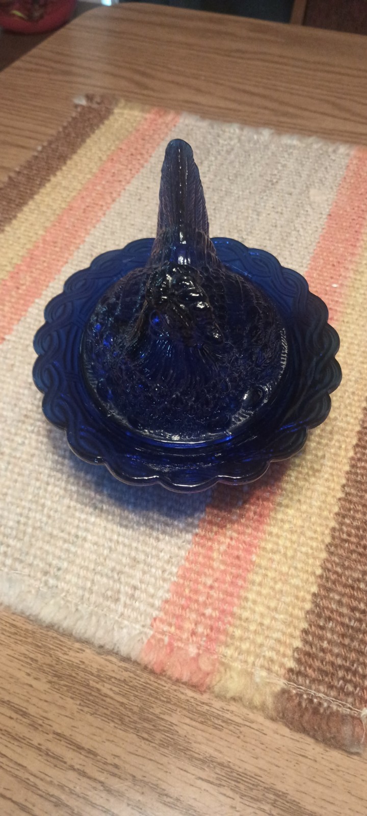 Vintage Mosser Glass Cobalt Blue HON 6.5″ X 4″ In Mint Condition.