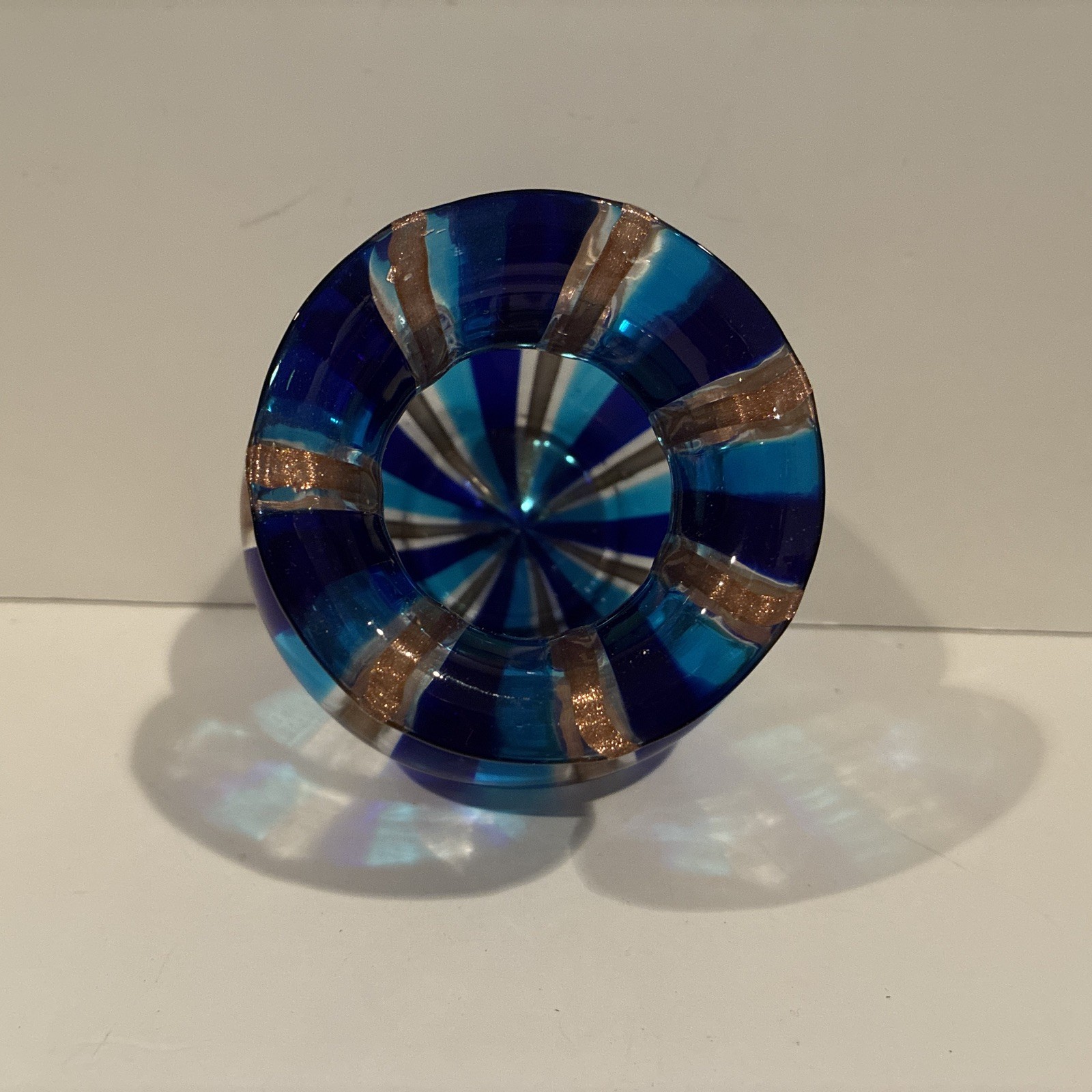 Murano Multi Colored Vase Made In Italy Venezia 3 1/4”
