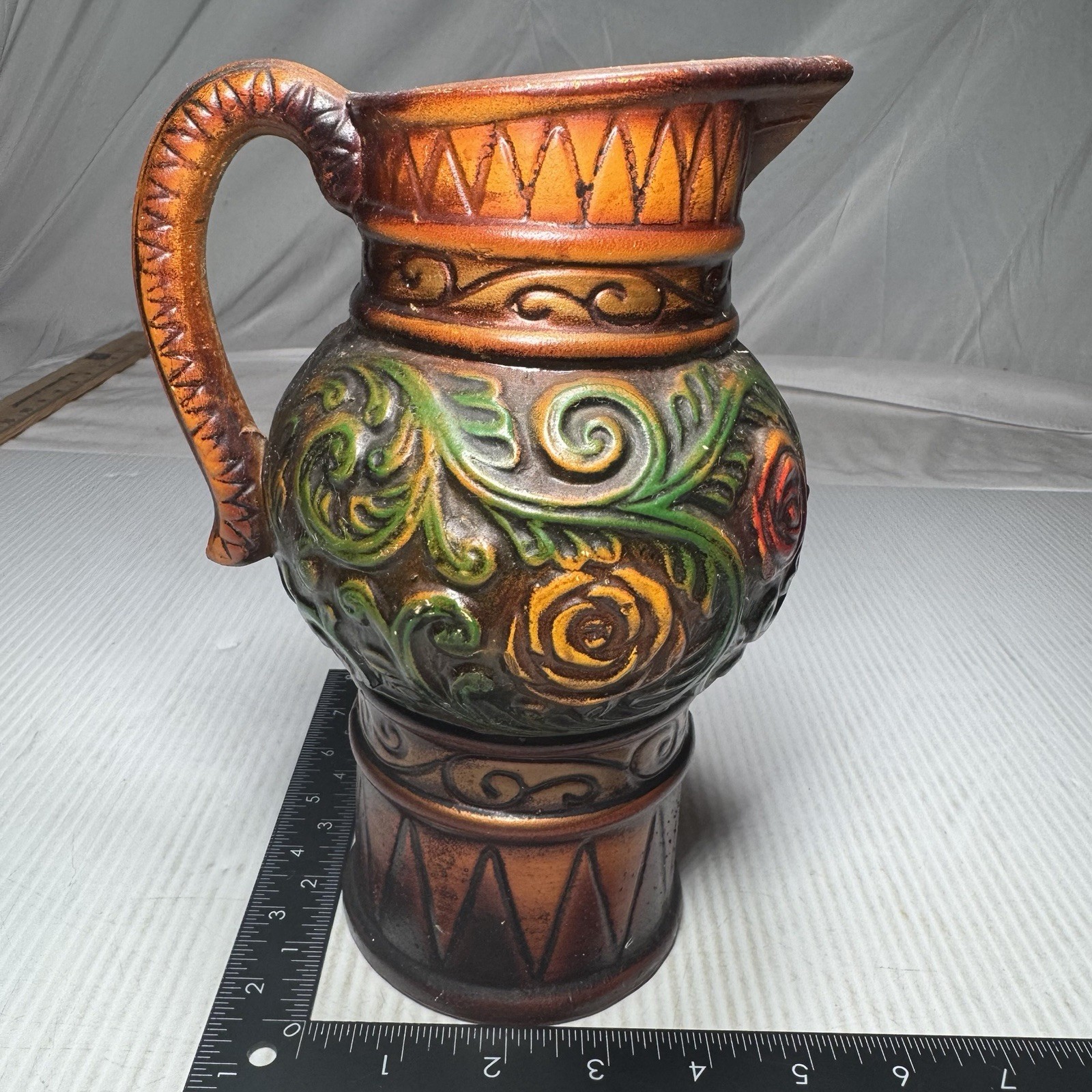 Vintage Norleans Japan MCM 9.5″ Ceramic Pitcher Vase