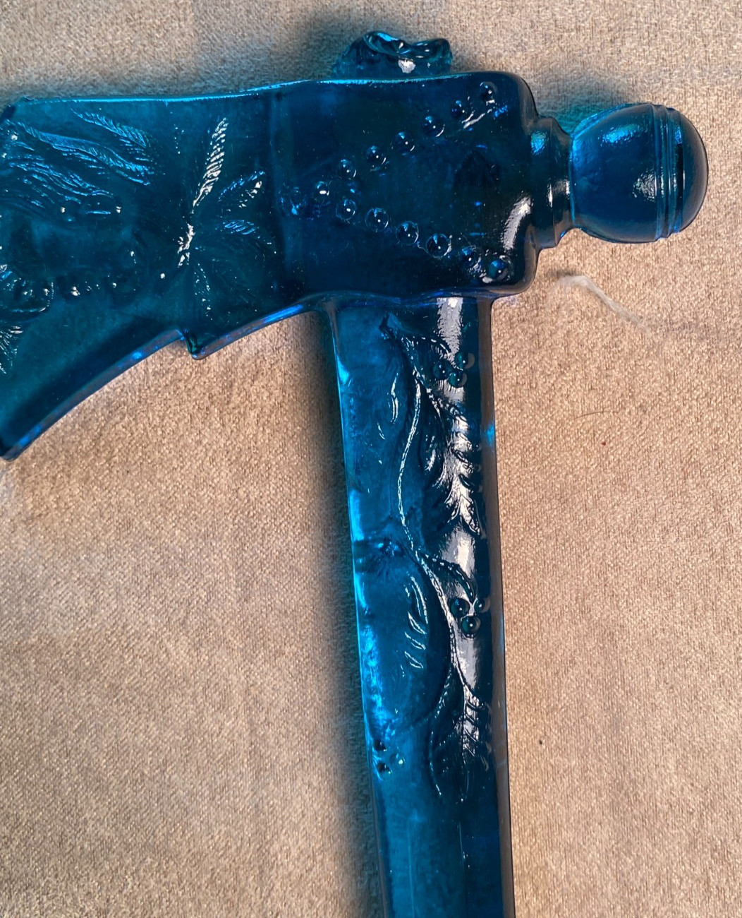 Boyd Glass Tomahawk Hatchet Blue Small Axe Native American Indian Chief