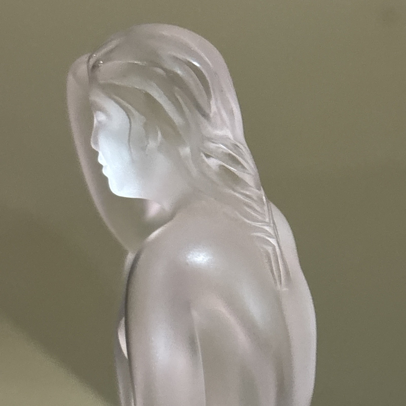 Lalique Petite Nude Female Deco Hand on Head