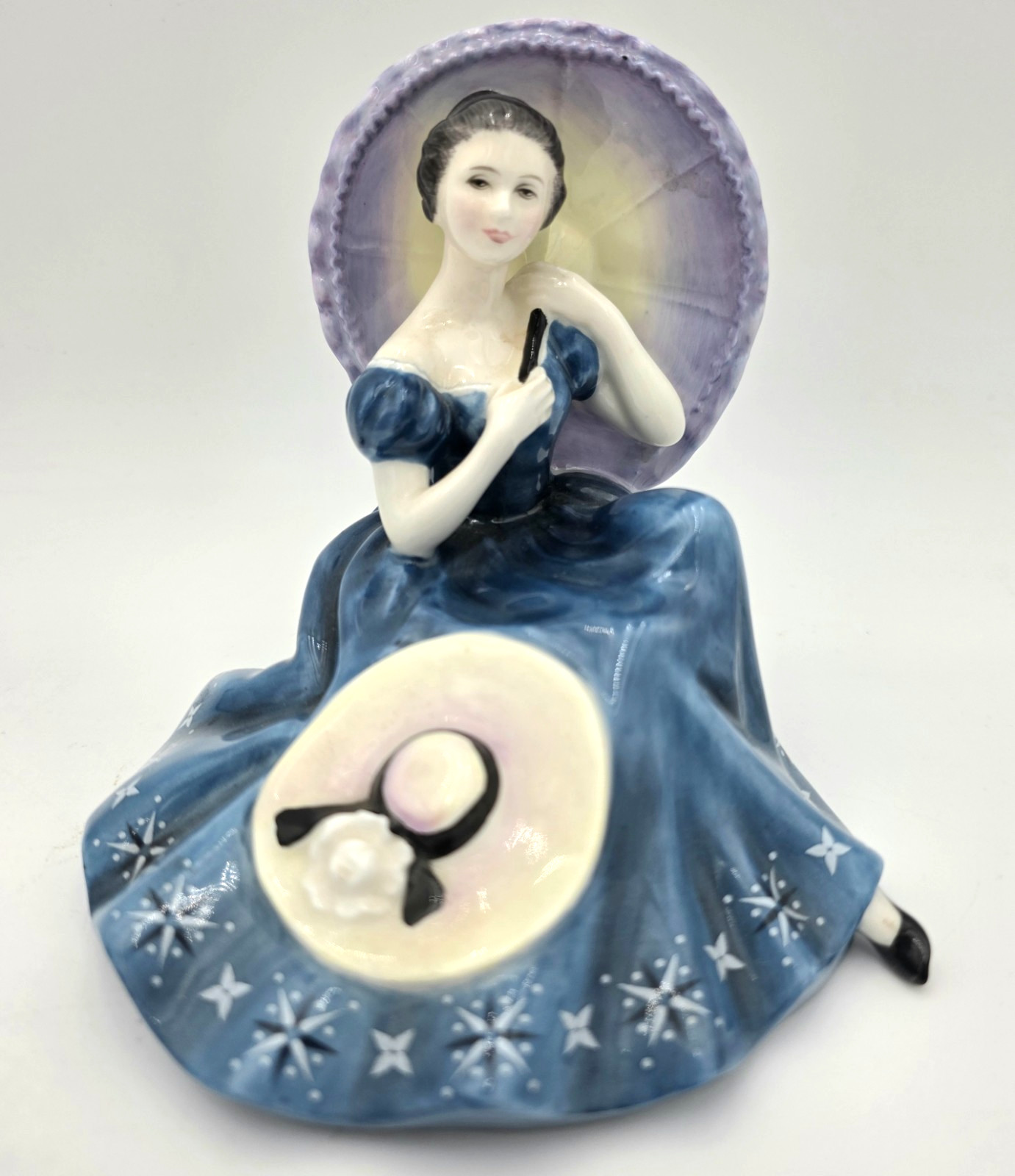 Royal Doulton Pensive Moments HN2704 Lady Parasol Figurine VTG