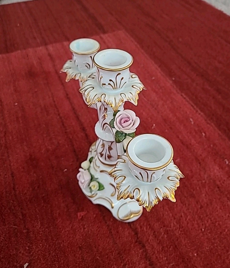 Candle Holder Candelabrum AK Kaiser, 3-Arm, Rose Gold, 23 Cm