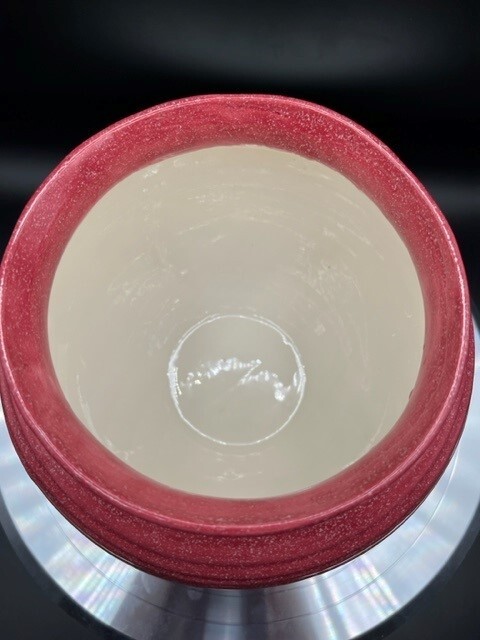 Vintage Studio Art Pottery Vessel Mulberry Speckled Signed Fat Belly 7″ Vase