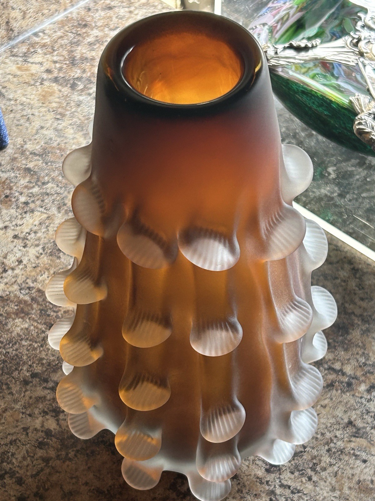 Barovier & Toso Murano Venetian Brutalist Glass Vase