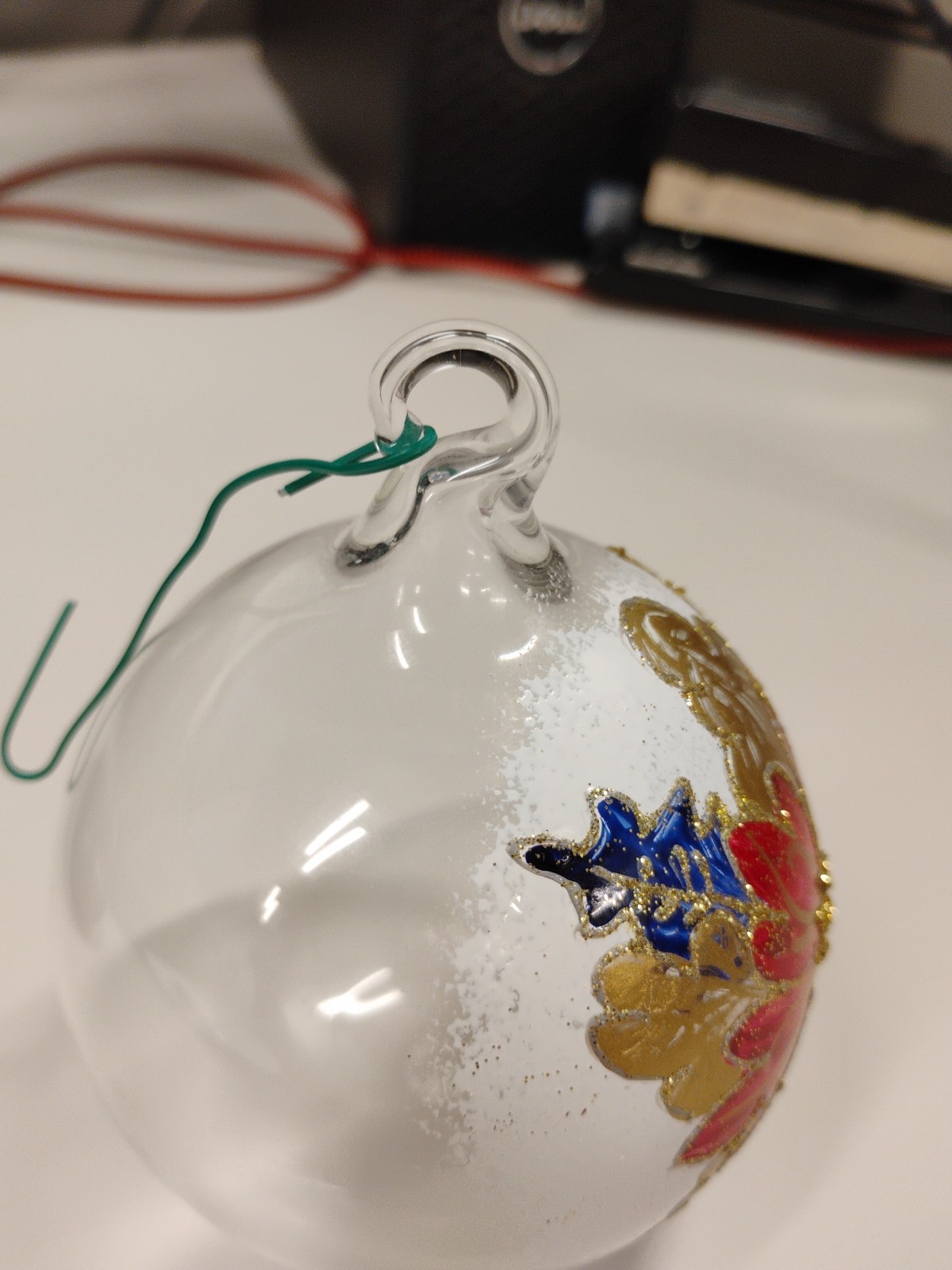 Vetro Soffiato Lavorato Amano Soffieria Parise Hand Painted Ornament – Italy