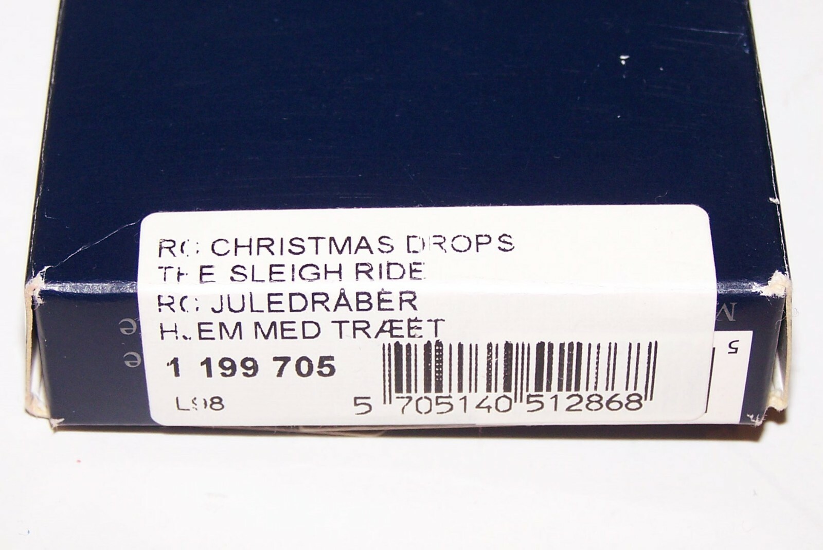 LOVELY 1999 ROYAL COPENHAGEN DENMARK SLEIGH RIDE CHRISTMAS DROP ORNAMENT IN BOX