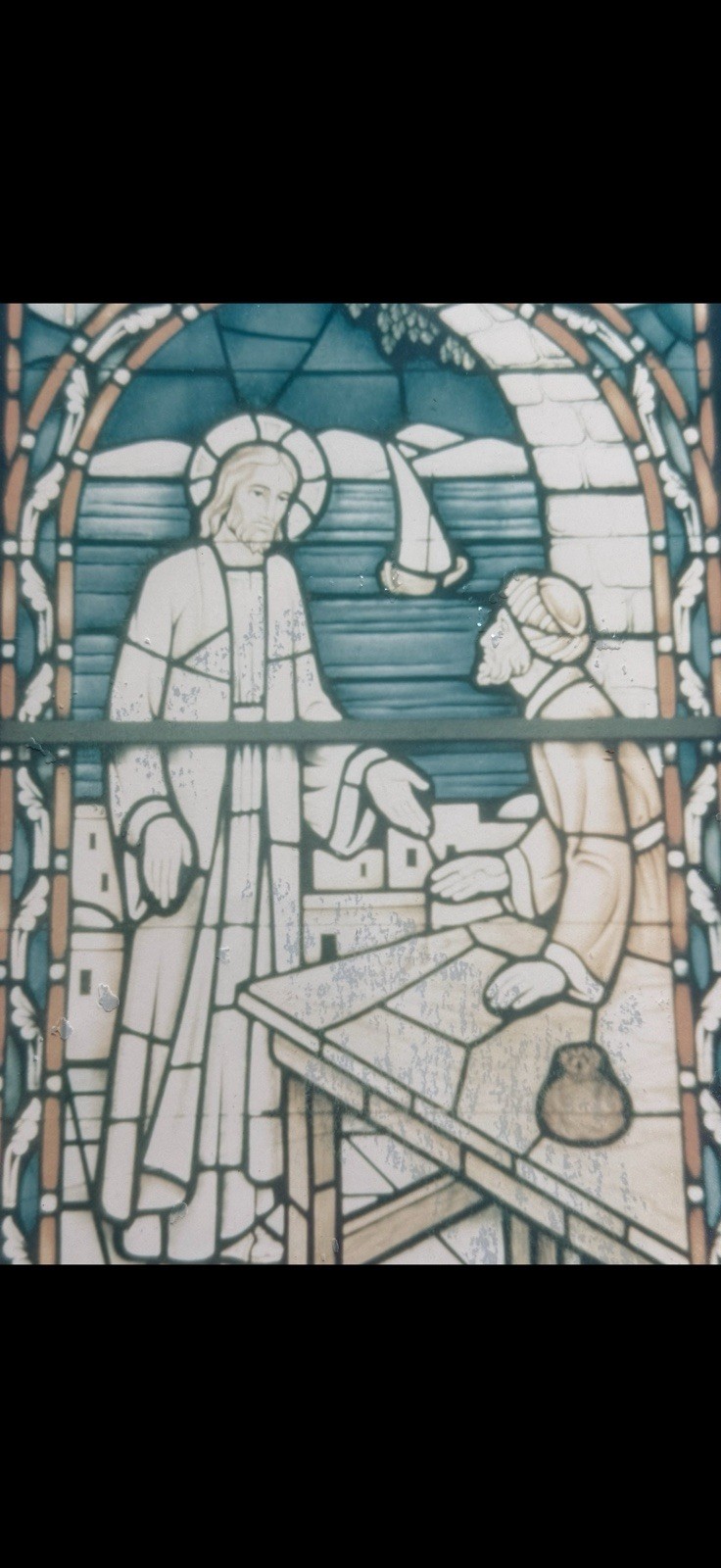 1968 Judson Studios Stained Glass Panel Episcopal Church Los Angeles