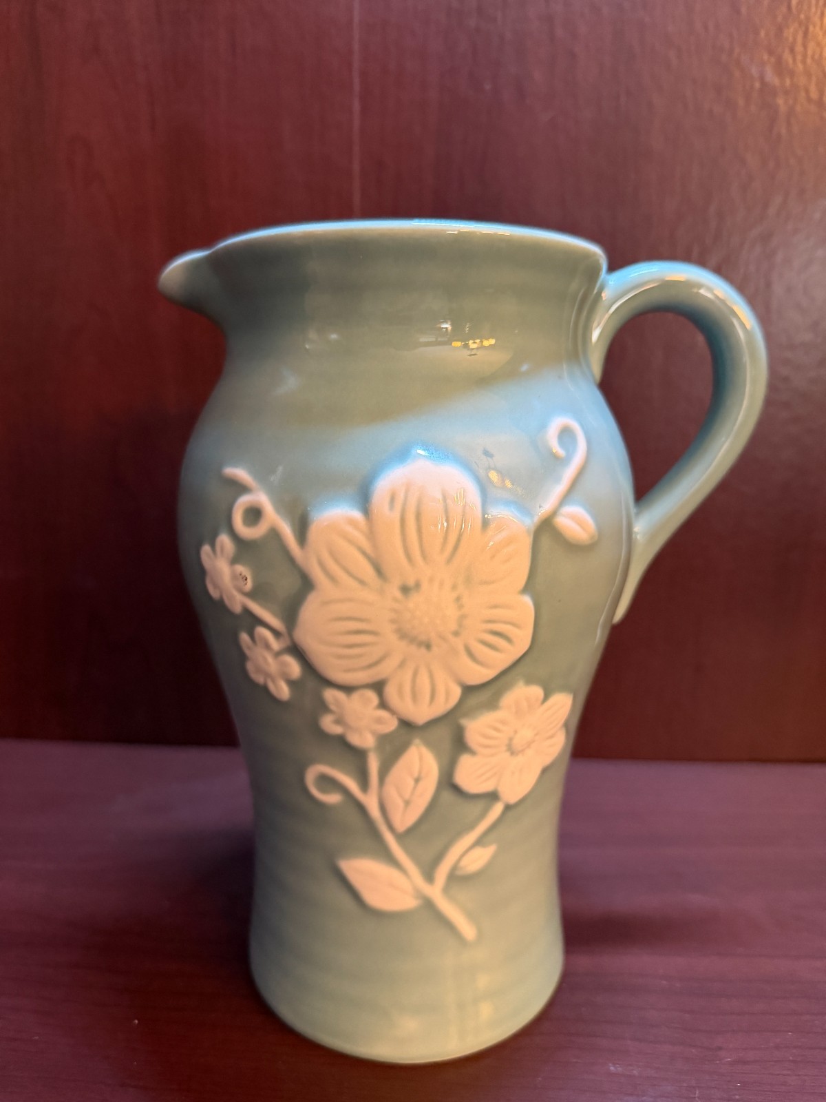 Teleflora 9″ Floral Pitcher/Vase with Handle