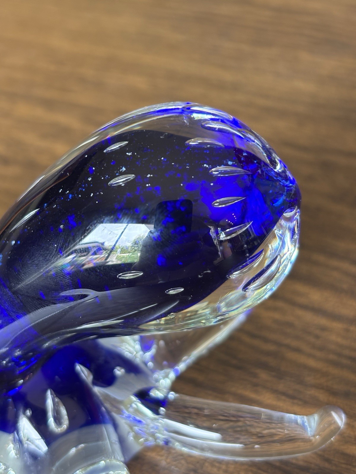 Vintage Murano-style Art Glass Octopus Decorative Figurine Or Paperweight 5.5” D