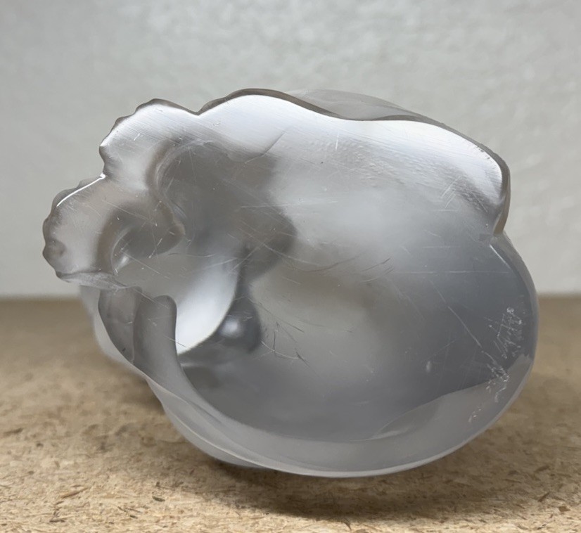 Lalique France Crystal “ Chat Assiss ” Sitting Cat Figurine 8 1/8″ *** Read