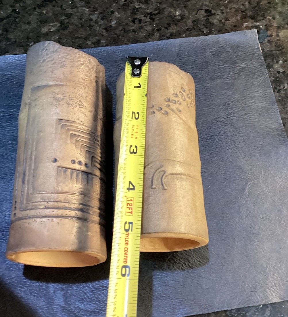 2 J H Boone Art Sculpture Candle Holders Signed Native American Limited Edition