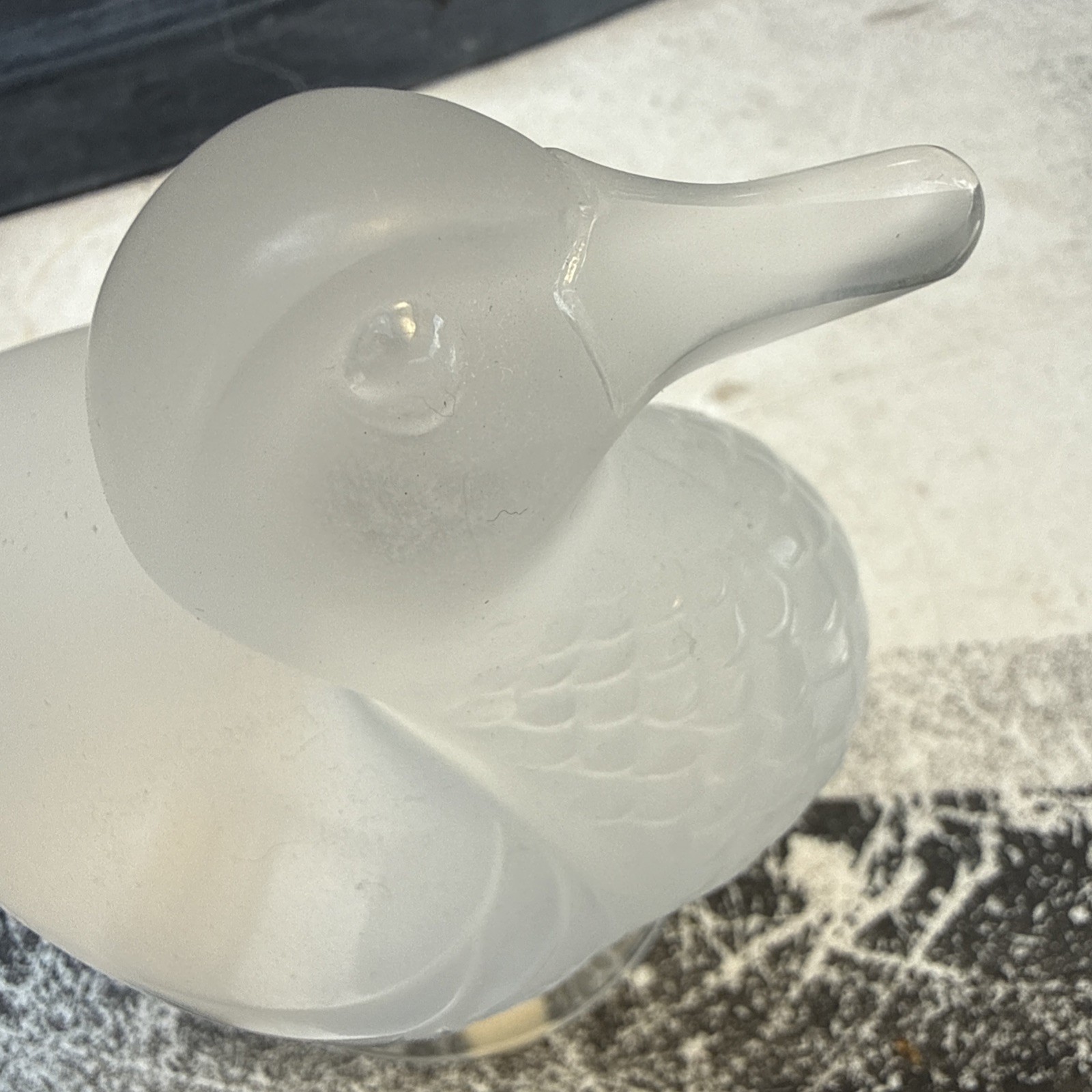 LALIQUE FRANCE GAETAN DUCK CRYSTAL FIGURINE 43/4”