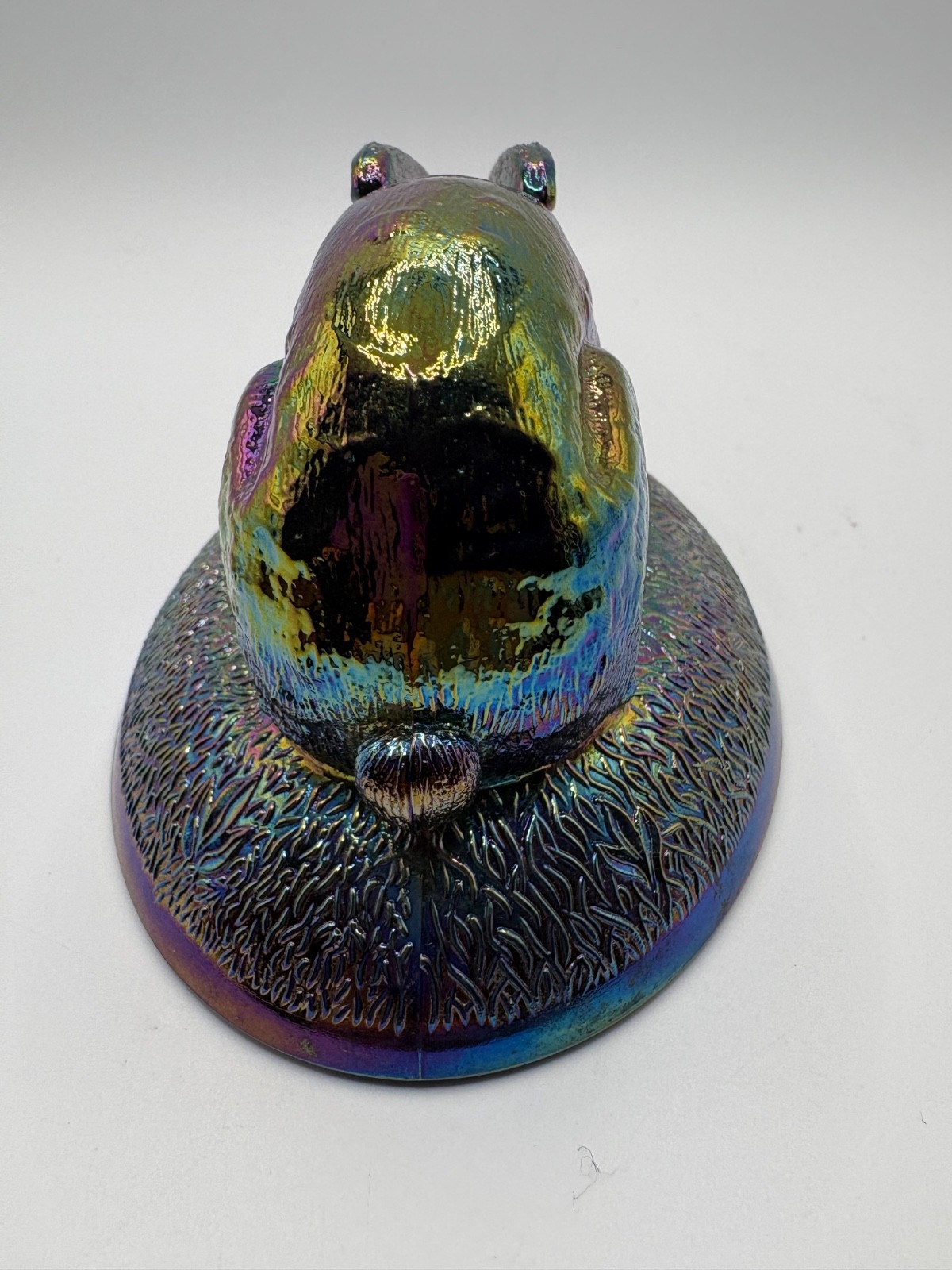 Rare Westmoreland Vintage Amethyst / Blue Carnival Bunny On Nest Top Only