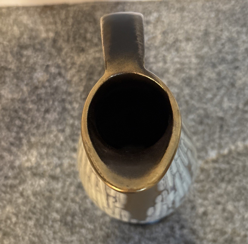 Vintage Carstens Tonnieshof (?) Vase 60’s Drip Glaze Brown Gold Germany MCM 11”H