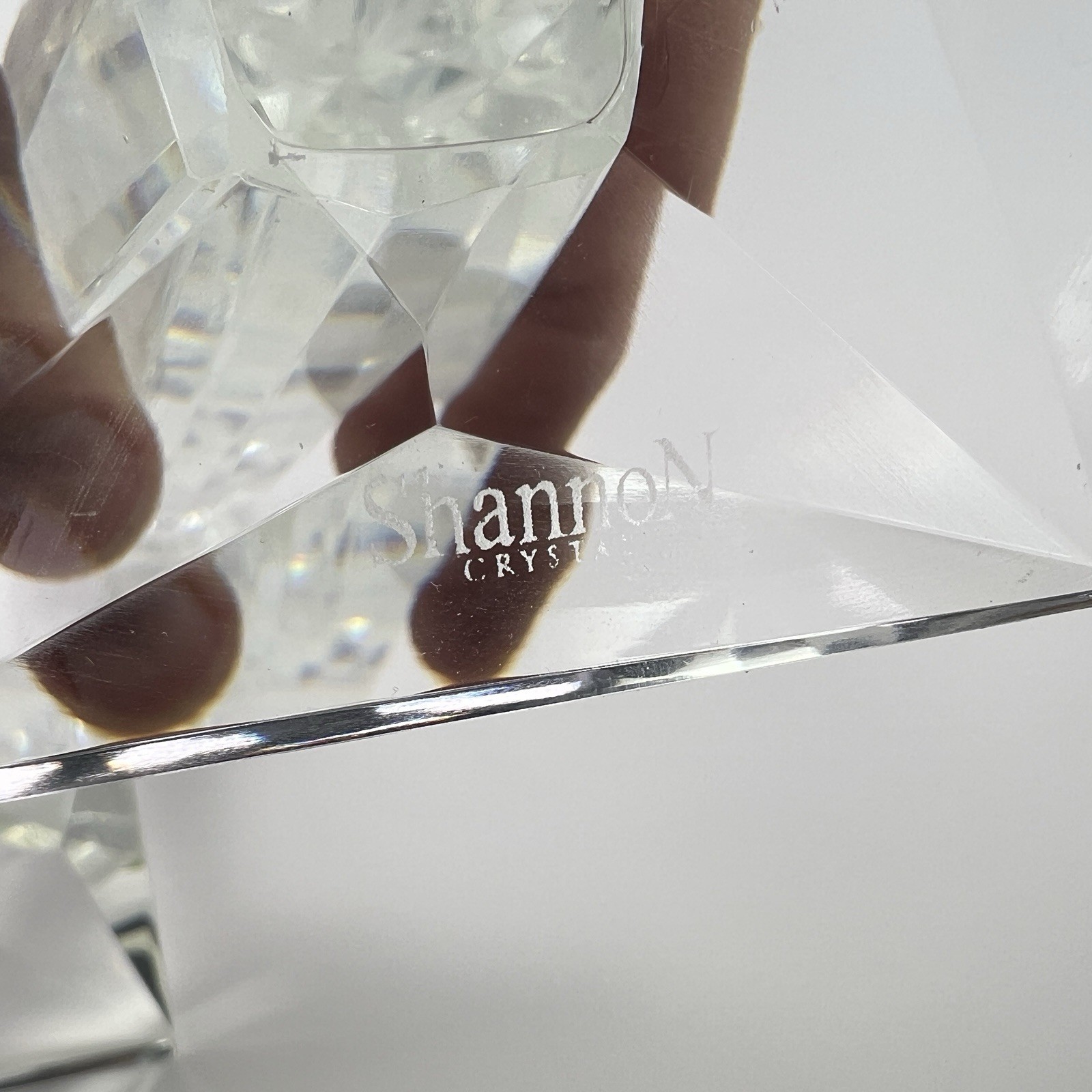 Shannon by Godinger 10″ Tall Single Light Prism Tapered Crystal Candlestick Pair