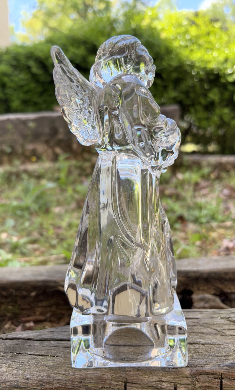 Mikasa Full Lead Crystal Angel Angelic Mandolin Herald Collection Germany 8”