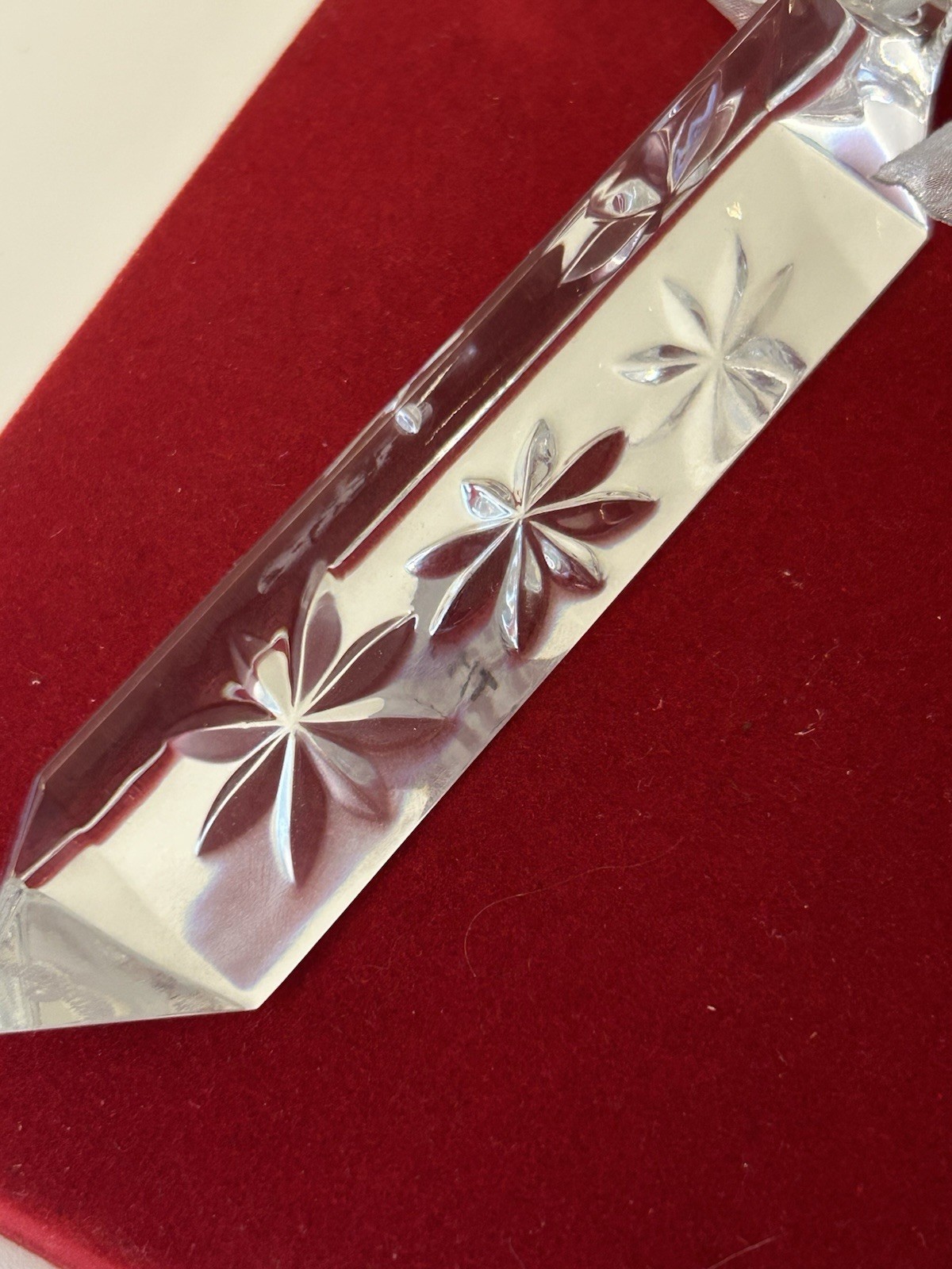 VTG Waterford Lead Crystal Celebrate The Season Star Prism Ornament 2001 Box