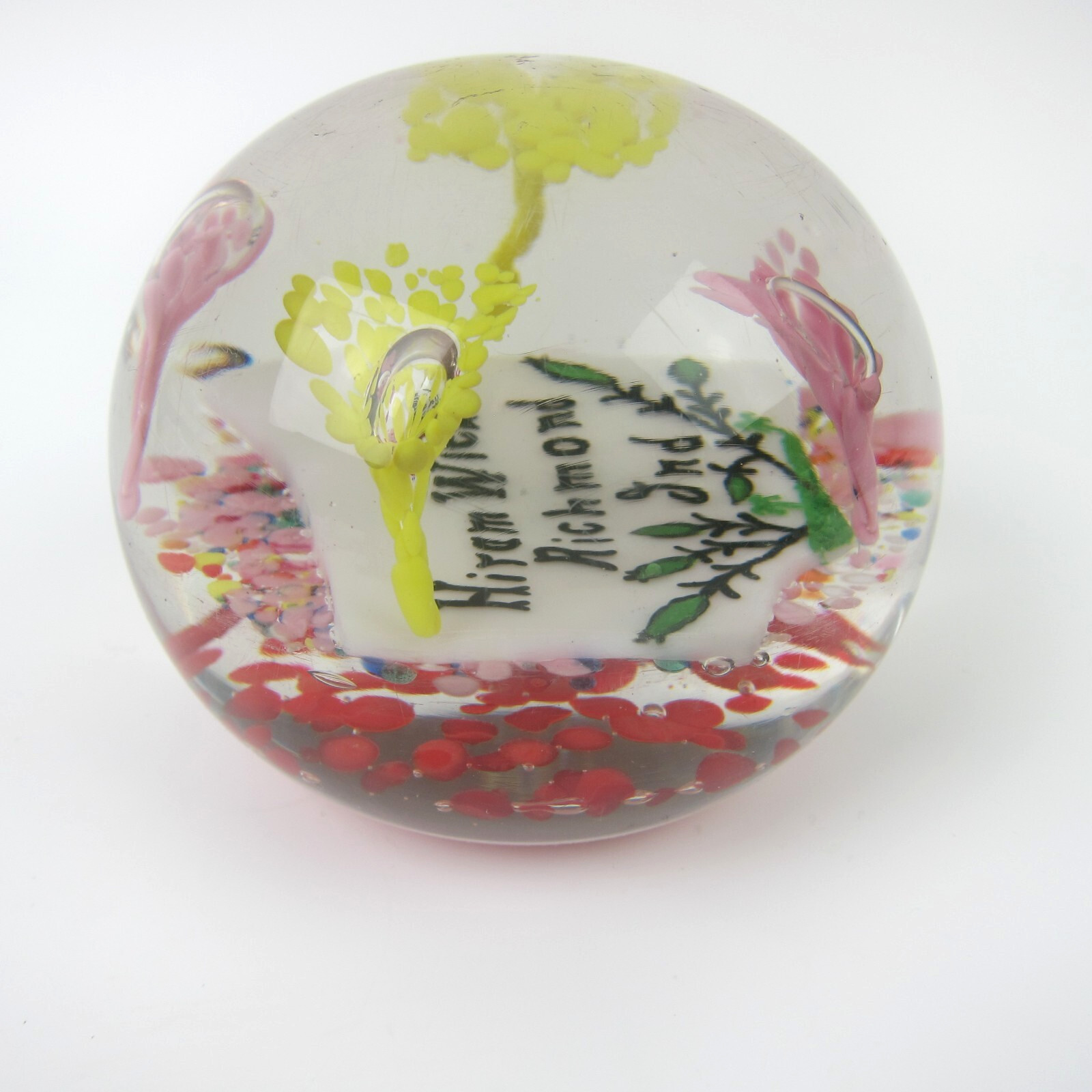 Vintage Art Glass Paperweight Degenhart Cambridge Ohio Hiram Wieland Richmond IN